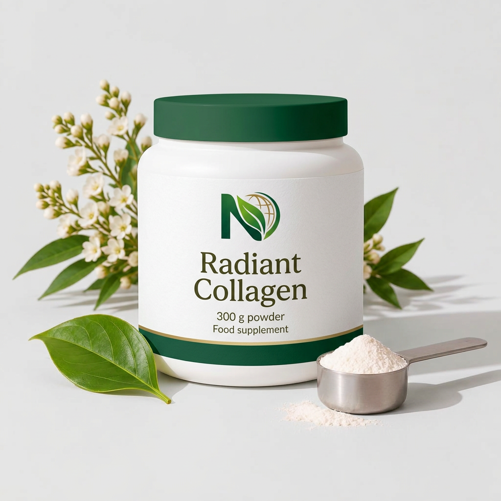 Radiant Collagen in Nutriva branded powder packaging